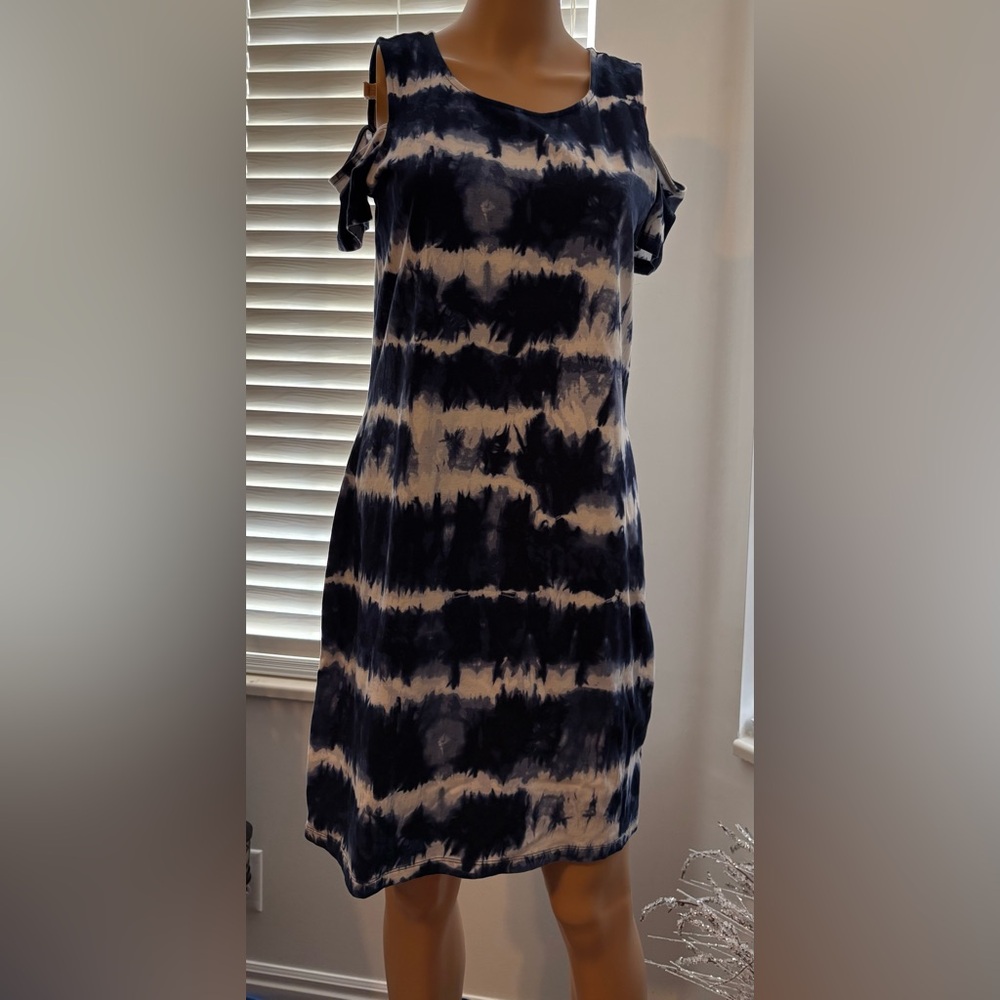 Michael Kors Tie-Dye Cold Shoulder Dress